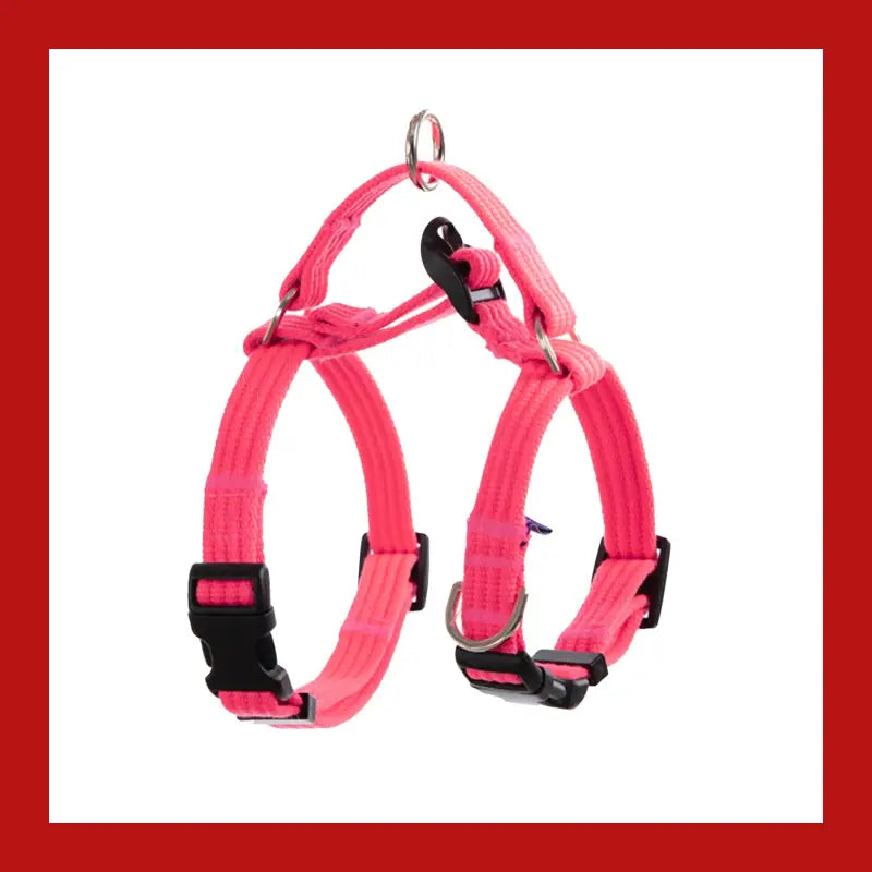 Dog Double-lined Straps Harness Adjustable m Neon Carol-pink - Pet Care > Supplies Collars Leads & Harnesses 1