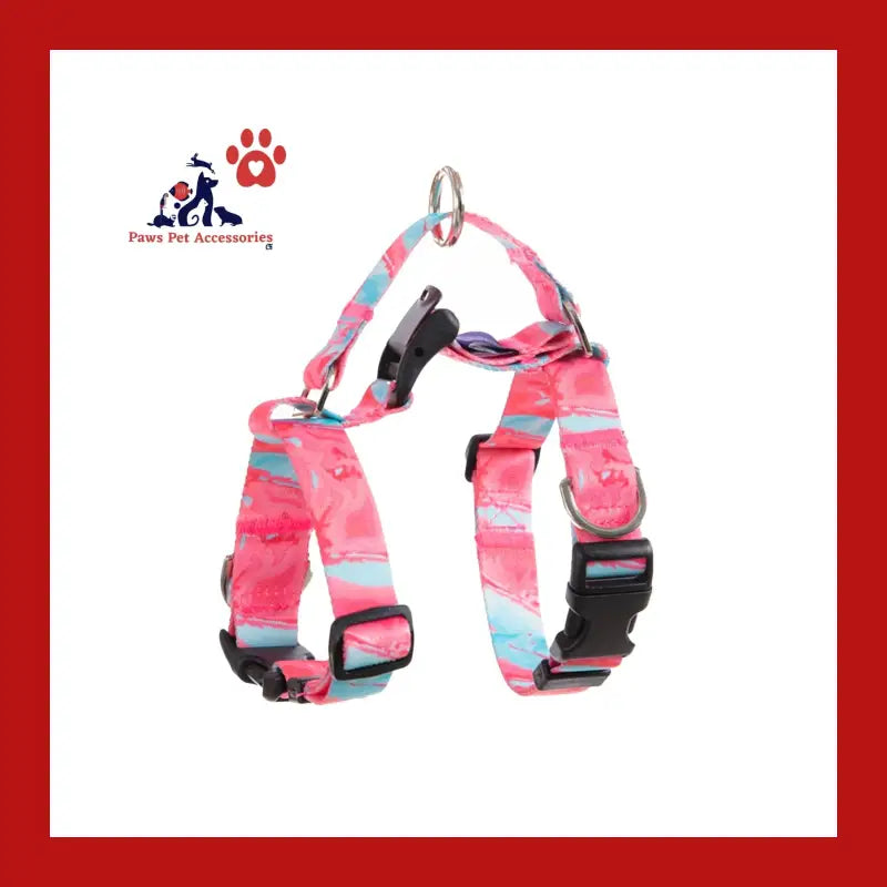 Dog Double-lined Straps Harness Adjustable s Marble Pink - Pet Care > Supplies Collars Leads & Harnesses 1