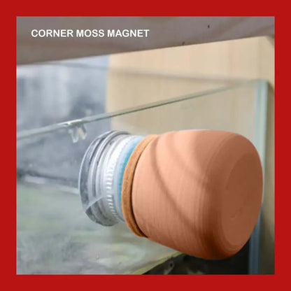 Fish Tank Corner Moss Magnet Scraper Glass Algae Cleaner Magnetic Scrubber Brown - Pet Care > Aquarium Cleaning