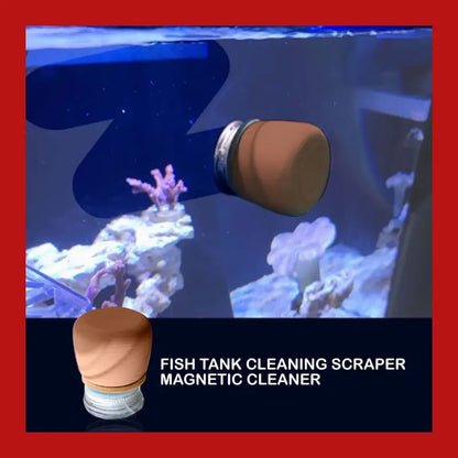 Fish Tank Corner Moss Magnet Scraper Glass Algae Cleaner Magnetic Scrubber Brown - Pet Care > Aquarium Cleaning