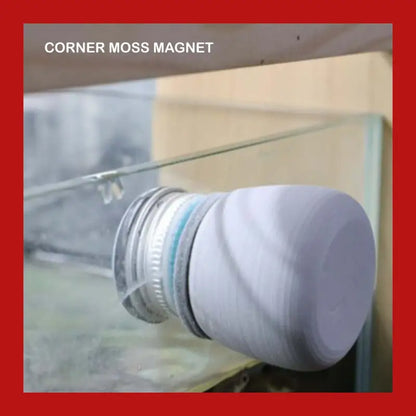 Fish Tank Corner Moss Magnet Scraper Glass Algae Cleaner Magnetic Scrubber Grey - Pet Care > Aquarium Cleaning Supplies