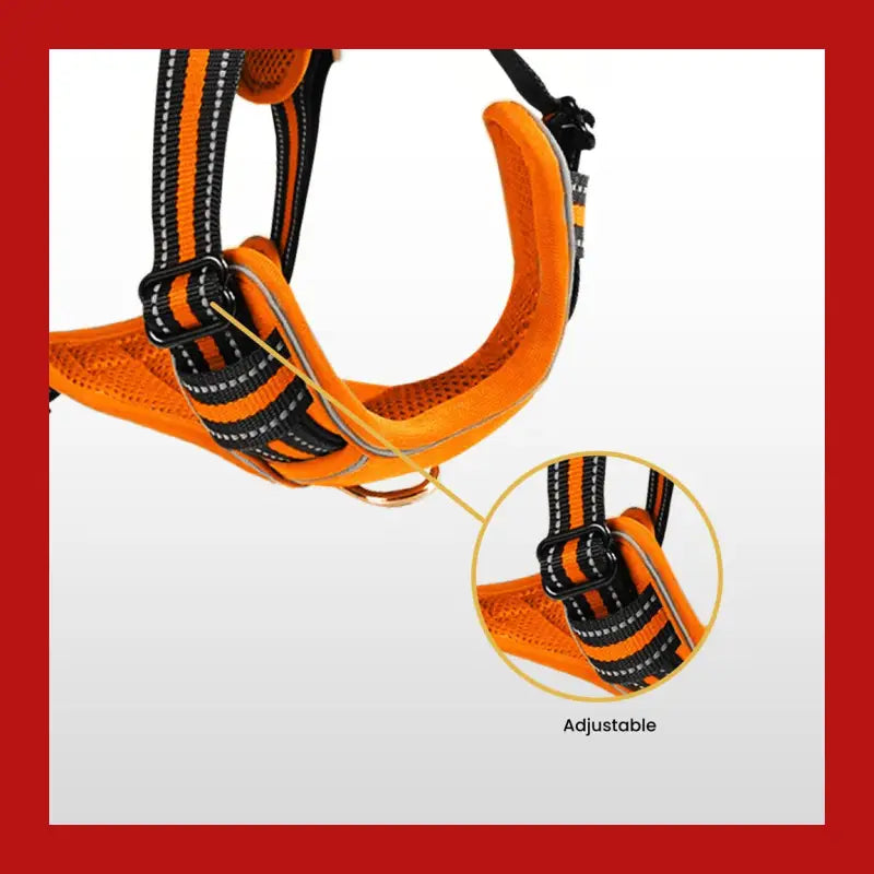 Floofi Dog Harness Vest l Size (orange) - > Collars & Leads 3