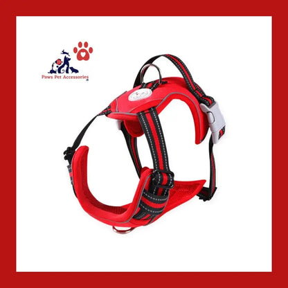 Floofi Dog Harness Vest l Size (red) - > Collars & Leads 2