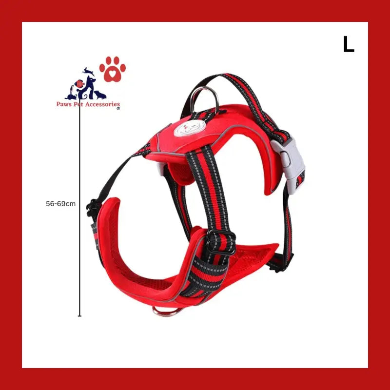 Floofi Dog Harness Vest l Size (red) - > Collars & Leads 8