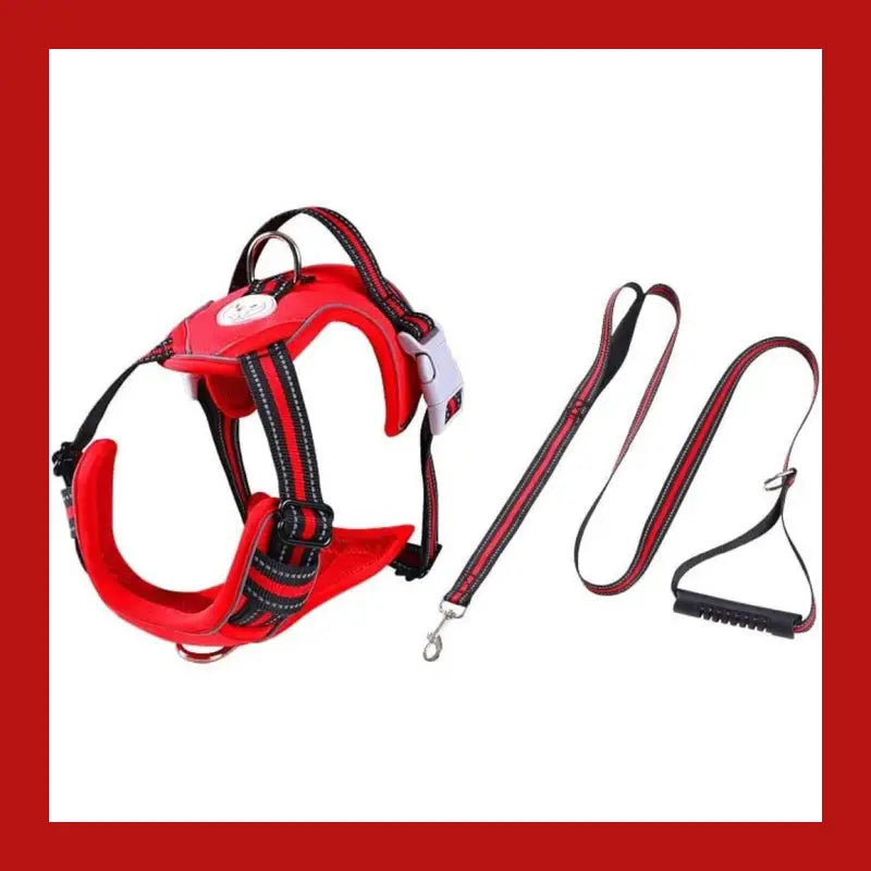 Floofi Dog Harness Vest Xl Size (red) - > Collars & Leads 1