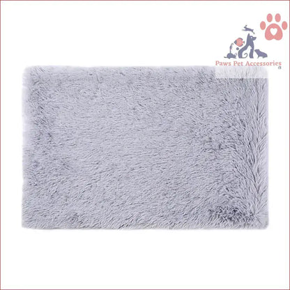 Soft, fluffy gray area rug perfect for cozy throws and pet blankets-soft faux fur