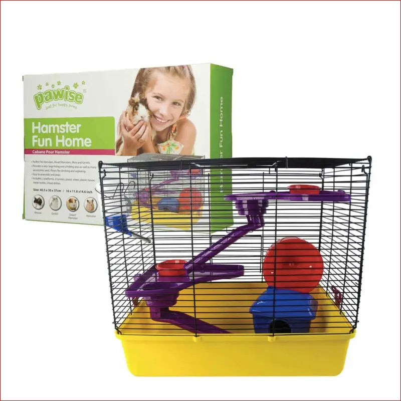 Hamster Fun Home Large Mouse Cage 40.5x30x37cm Pet Mice Rat Play House Enclosure - Care > Bird Cages & Stands 2