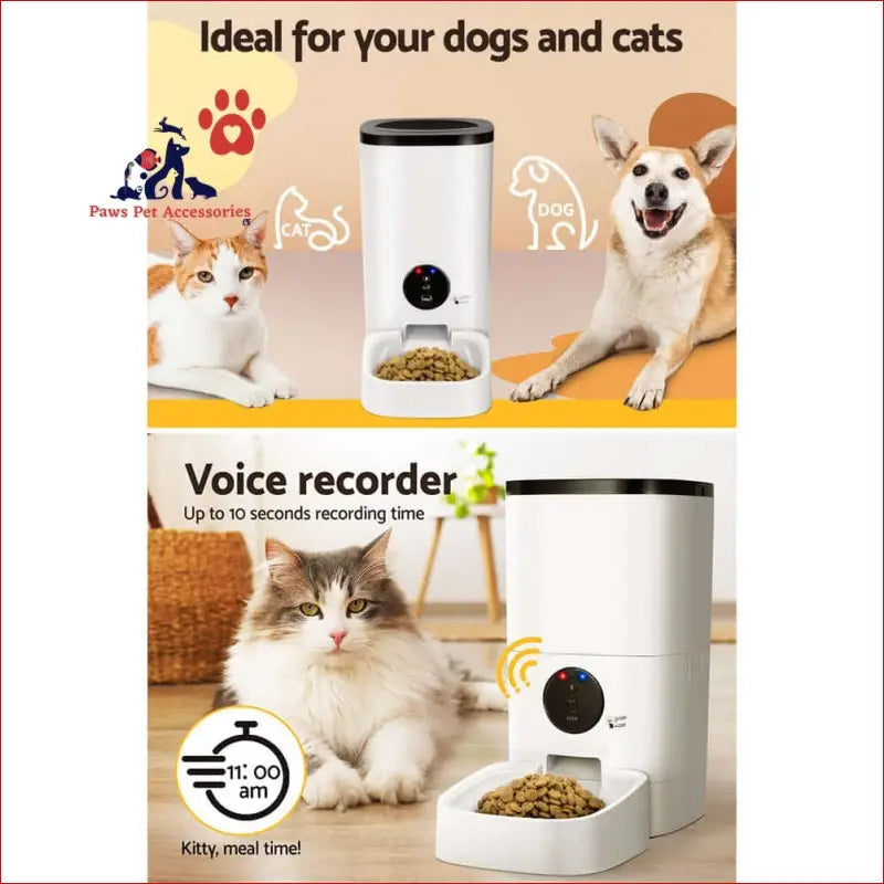 I.pet Automatic Pet Feeder 6l Wifi Auto Dog Cat Smart Food Dispenser Timer - Care > Supplies Bowls Feeders & Waterers 6