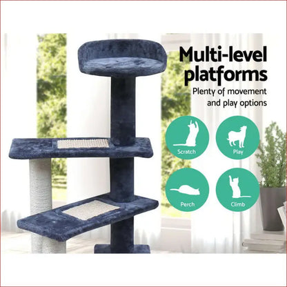 I.pet Cat Tree 100cm Scratching Post Scratcher Tower Wood Condo House Trees Bed - Pet Care > Supplies Posts 3