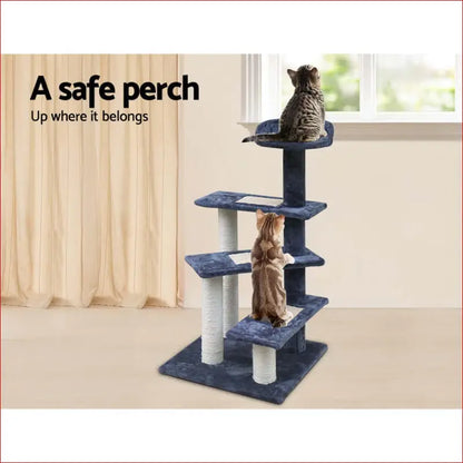 I.pet Cat Tree 100cm Scratching Post Scratcher Tower Wood Condo House Trees Bed - Pet Care > Supplies Posts 6