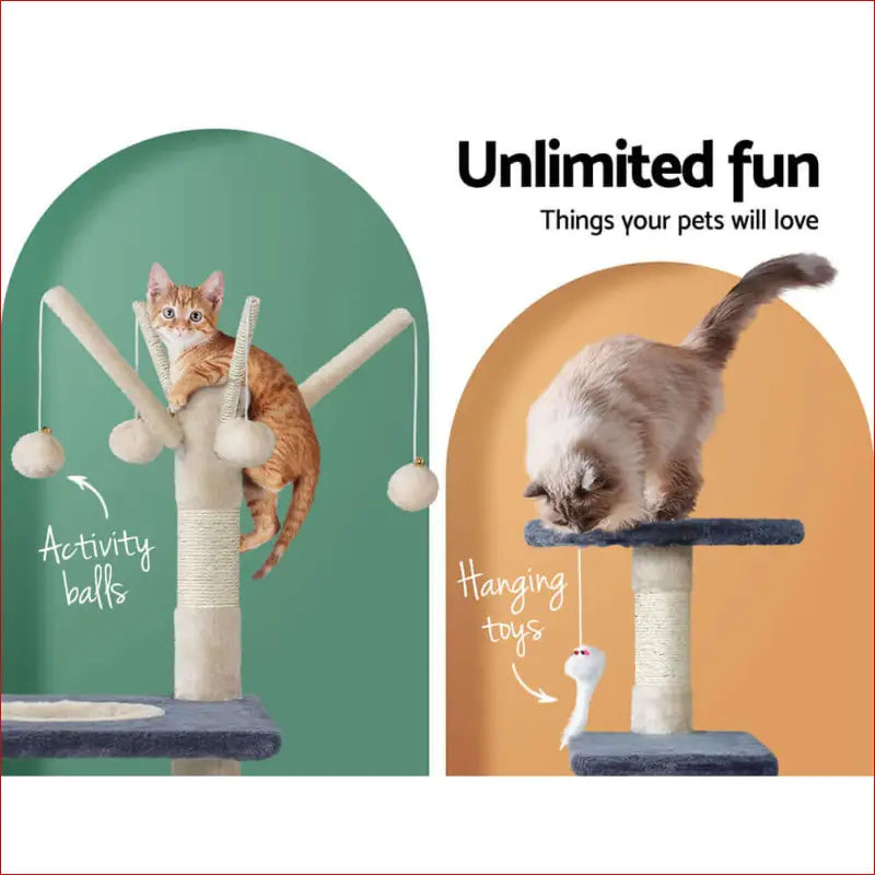 I.pet Cat Tree 110cm Tower Scratching Post Scratcher Wood Condo House Bed Toys - Pet Care > Supplies Posts 4