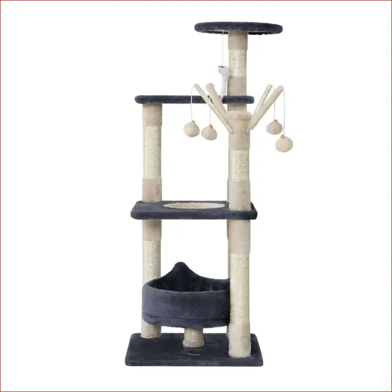 I.pet Cat Tree 110cm Tower Scratching Post Scratcher Wood Condo House Bed Toys - Pet Care > Supplies Posts 3