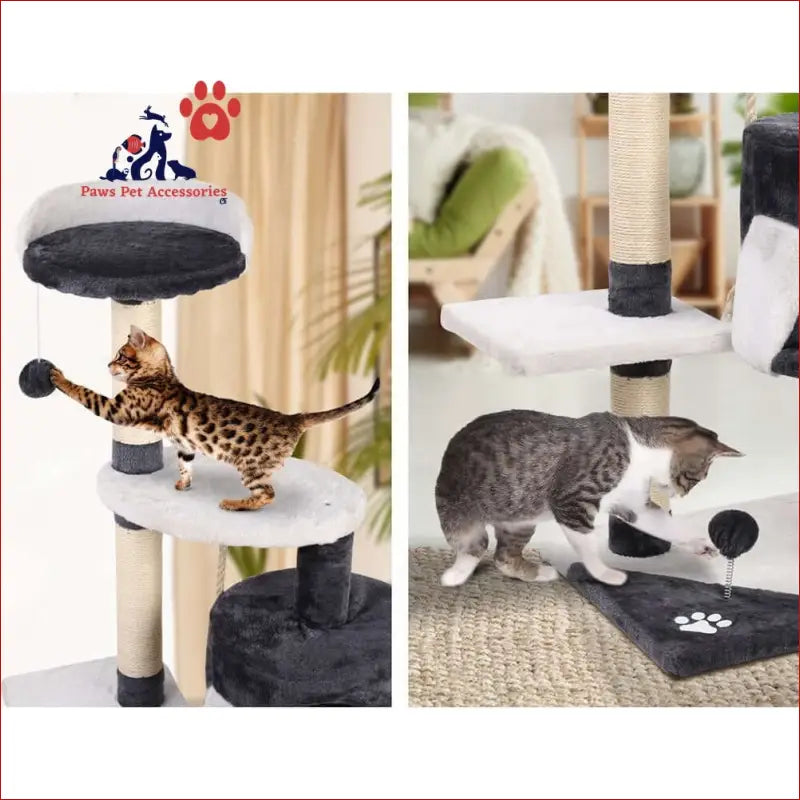 I.pet Cat Tree 112cm Tower Scratching Post Scratcher Wood Condo House Furniture - Pet Care > Supplies Posts 5