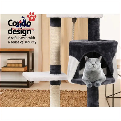 I.pet Cat Tree 112cm Tower Scratching Post Scratcher Wood Condo House Furniture - Pet Care > Supplies Posts 7