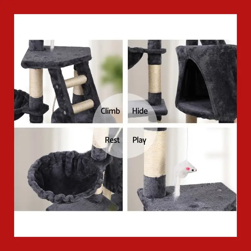 I.pet Cat Tree 120cm Tower Scratching Post Scratcher Wood Condo House Bed Toys - Pet Care > Supplies Posts 5