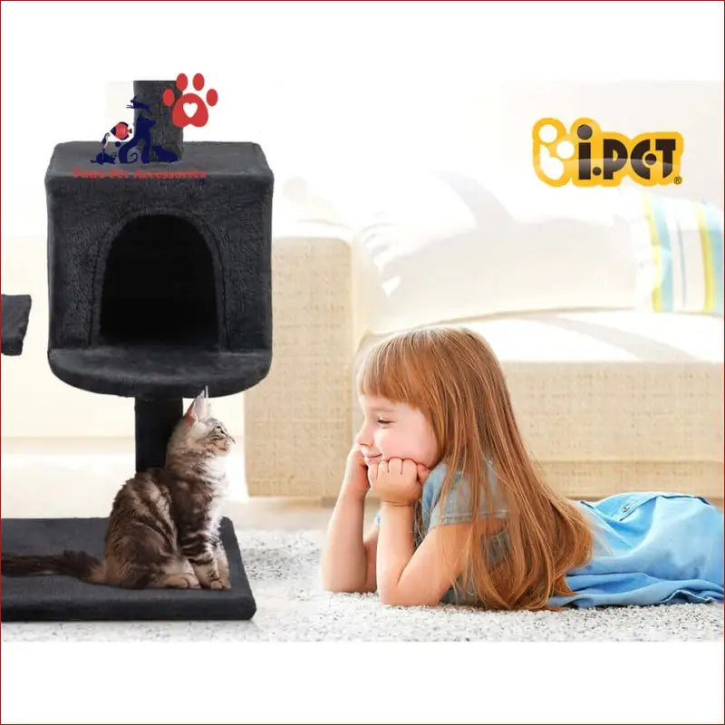 I.pet Cat Tree 140cm Tower Scratching Post Scratcher Trees Toys Condo Bed Grey - Pet Care > Supplies Posts 6