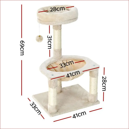 I.pet Cat Tree 69cm Scratching Post Tower Scratcher Wood Condo Toys House Bed - Pet Care > Supplies Posts 2