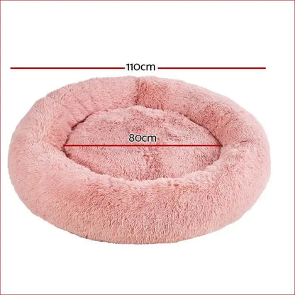 I.pet Pet Bed Dog Cat 110cm Calming Extra Large Soft Plush Pink - Xl - Care > Supplies Beds 2