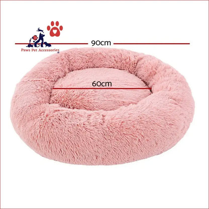 I.pet Pet Bed Dog Cat 90cm Large Calming Soft Plush Pink - Care > Supplies Beds 2