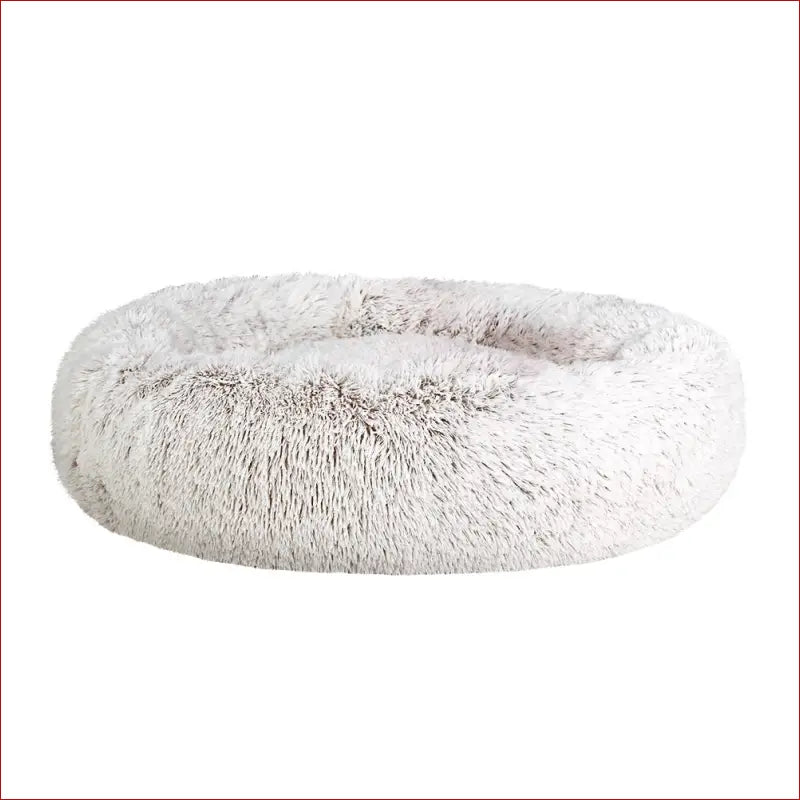 I.pet Pet Bed Dog Cat 90cm Large Calming Soft Plush White Brown - Care > Supplies Beds 1