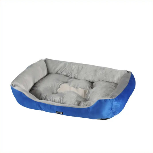 I.pet Pet Bed Dog Cat Calming Soft Mat Sleeping Comfy Plush Cave Washable Blue - Care > Supplies Beds 1