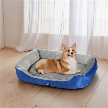 I.pet Pet Bed Dog Cat Calming Soft Mat Sleeping Comfy Plush Cave Washable Blue - Care > Supplies Beds 4