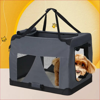 I.pet Pet Carrier Soft Crate Dog Cat Travel 82x58cm Portable Foldable Car Xl - Care > Supplies Carriers & Crates 8