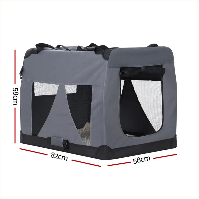 I.pet Pet Carrier Soft Crate Dog Cat Travel 82x58cm Portable Foldable Car Xl - Care > Supplies Carriers & Crates 2