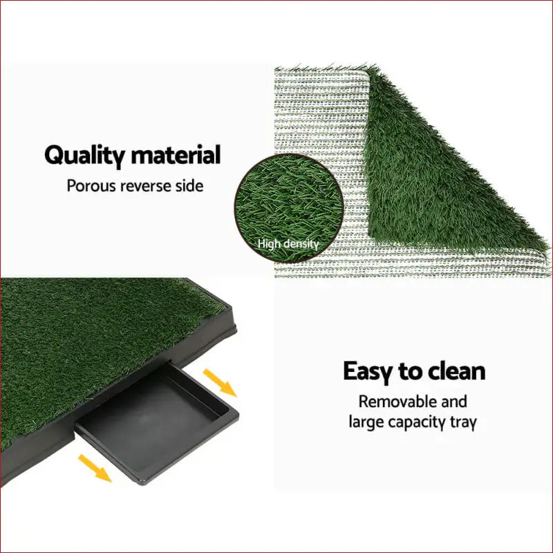 I.pet Pet Training Pad Dog Potty Toilet Large Loo Portable with Tray Grass Mat - Care > Supplies Aids 6