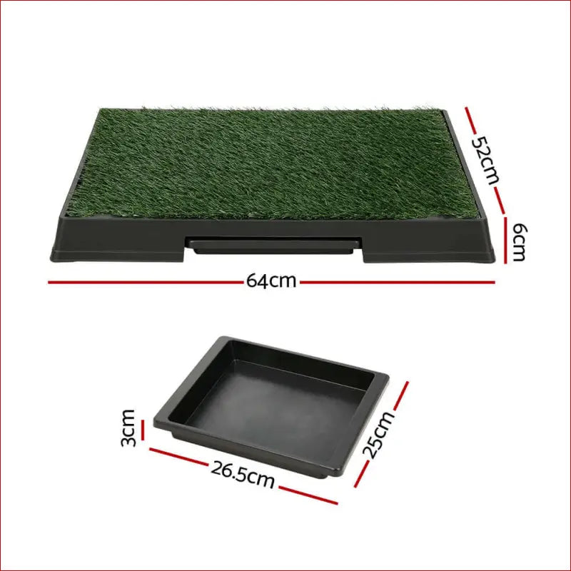 I.pet Pet Training Pad Dog Potty Toilet Large Loo Portable with Tray Grass Mat - Care > Supplies Aids 2