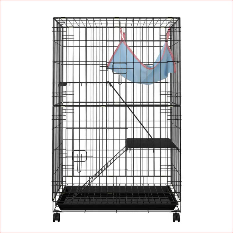 I.pet Rabbit Cage 100cm Hutch 3 Level Indoor Guinea Pig Ferret - Pet Care > Coops & Hutches Small Animal Habitats Cages