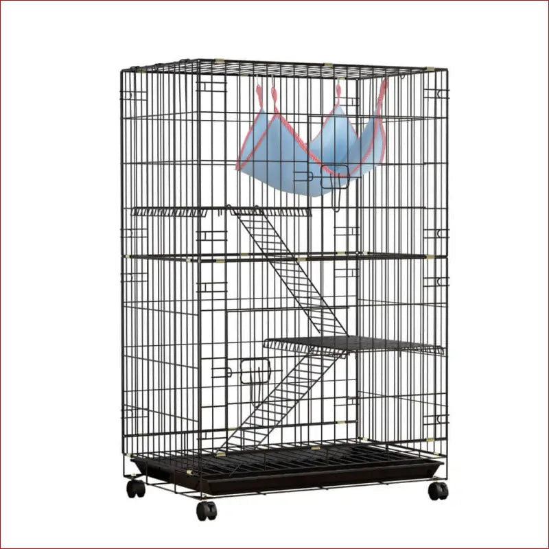 I.pet Rabbit Cage 100cm Hutch 3 Level Indoor Guinea Pig Ferret - Pet Care > Coops & Hutches Small Animal Habitats Cages