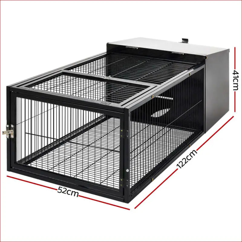 I.pet Rabbit Cage 122x52cm Hutch Enclosure Carrier Metal - Pet Care > Coops & Hutches Small Animal Habitats Cages 2