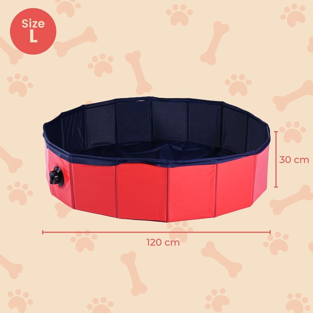 Floofi Pet Pool 120cm*30cm Red Circle