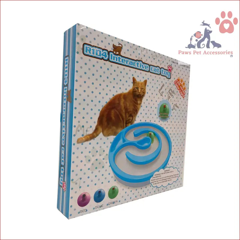 Interactive Cat Track Circle with LED Sound Light Rolling Ball for fun cat training