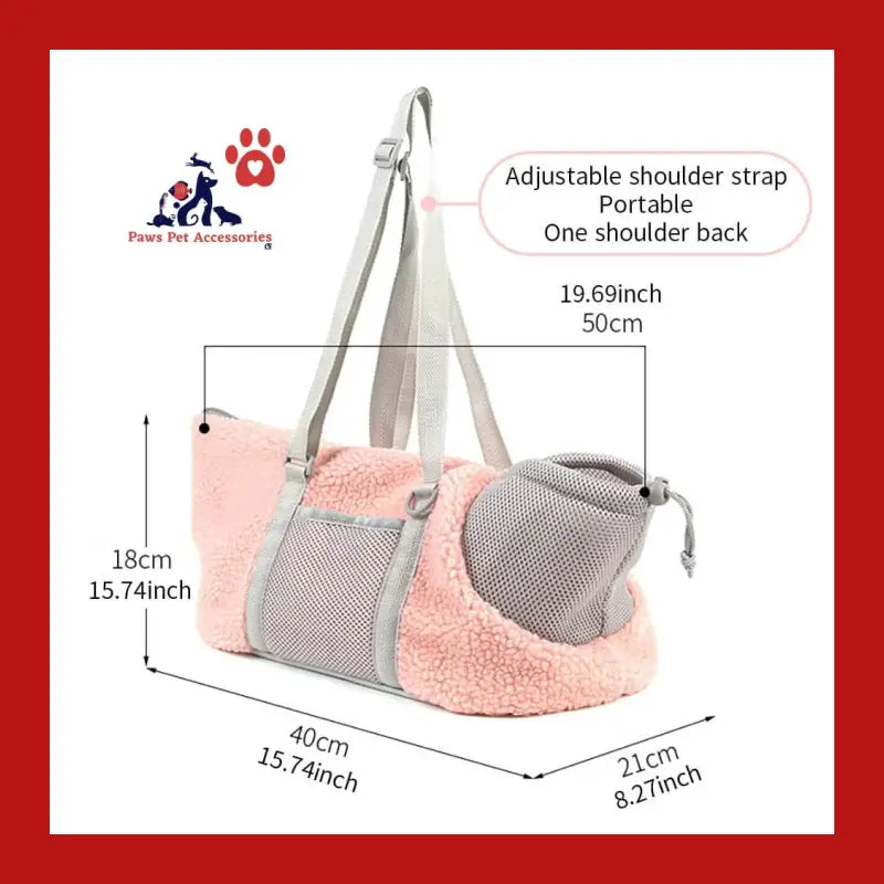 Lifebea Small Cat Carrier Pet Bag: Comfy Shoulder Bag with Adjustable Strap for Dogs Puppies Kittens Up to 3kg /6.6 Lbs