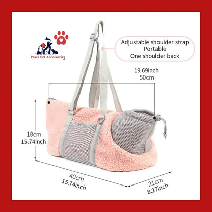 Lifebea Small Cat Carrier Pet Bag: Comfy Shoulder Bag with Adjustable Strap for Dogs Puppies Kittens Up to 3kg /6.6 Lbs