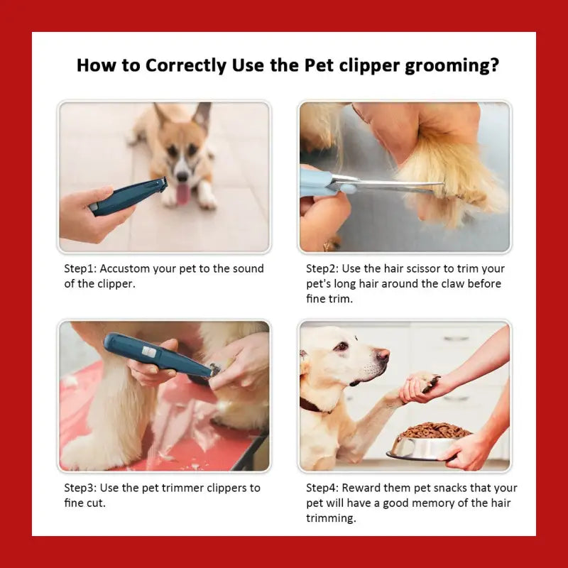 Low Noise Usb Rechargeable Grooming Safe Nail Clipper for Pets - Pet Supplies 9