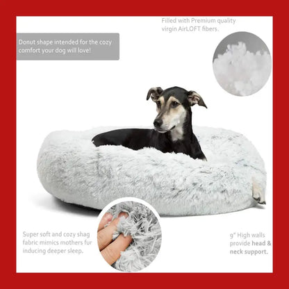 Machine Washable Calming Donut Cat and Dog Pet Bed - Care > Supplies Beds 8