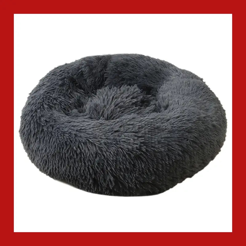 Machine Washable Calming Donut Cat and Dog Pet Bed - Dark Gray- Small - Care > Supplies Beds 3