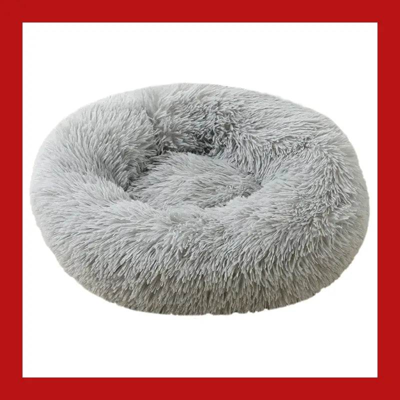 Machine Washable Calming Donut Cat and Dog Pet Bed - Light Gray- Small - Care > Supplies Beds 5