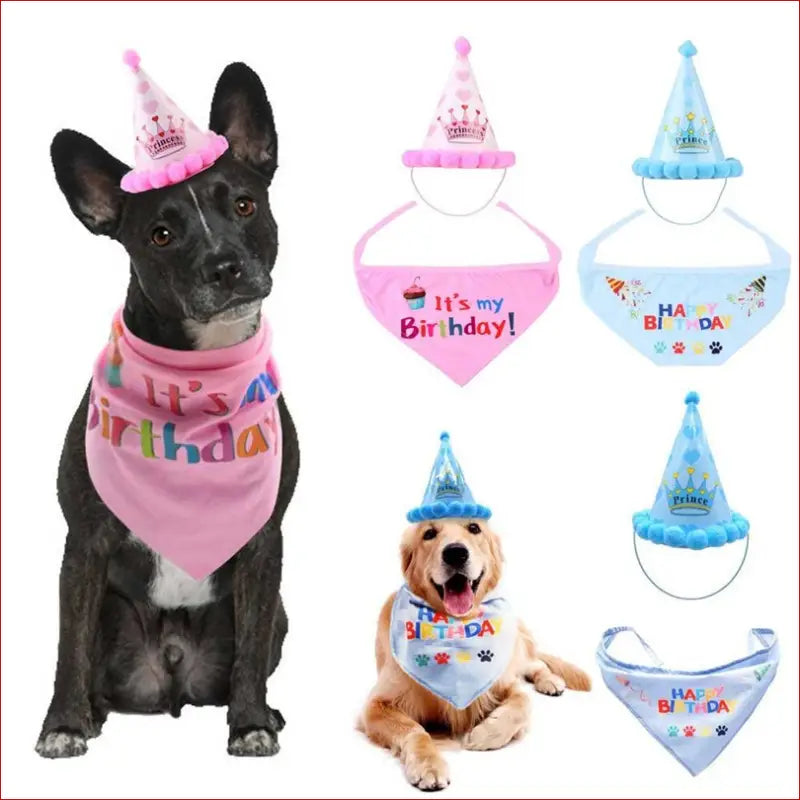 Pet Cat Dogs Caps Birthday Headwear Hat Party Costume Cap Tie Pets Accessories - Apparel 1