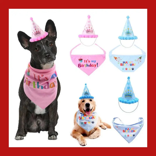 Pet Cat Dogs Caps Birthday Headwear Hat Party Costume Cap Tie Pets Accessories - Apparel 1