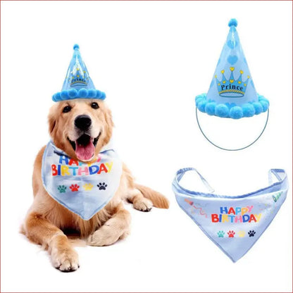 Pet Cat Dogs Caps Birthday Headwear Hat Party Costume Cap Tie Pets Accessories - Apparel 3