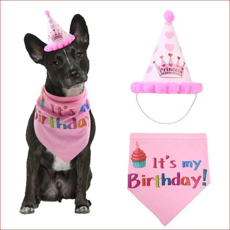 Pet Cat Dogs Caps Birthday Headwear Hat Party Costume Cap Tie Pets Accessories - Apparel 2