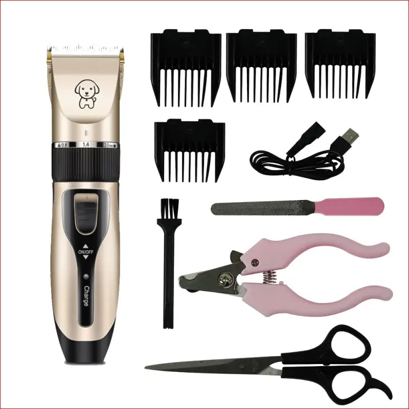 Pet Clippers Professional Electric Hair Shaver- Usb Charging - Type b with Scissors - Dog Grooming 5