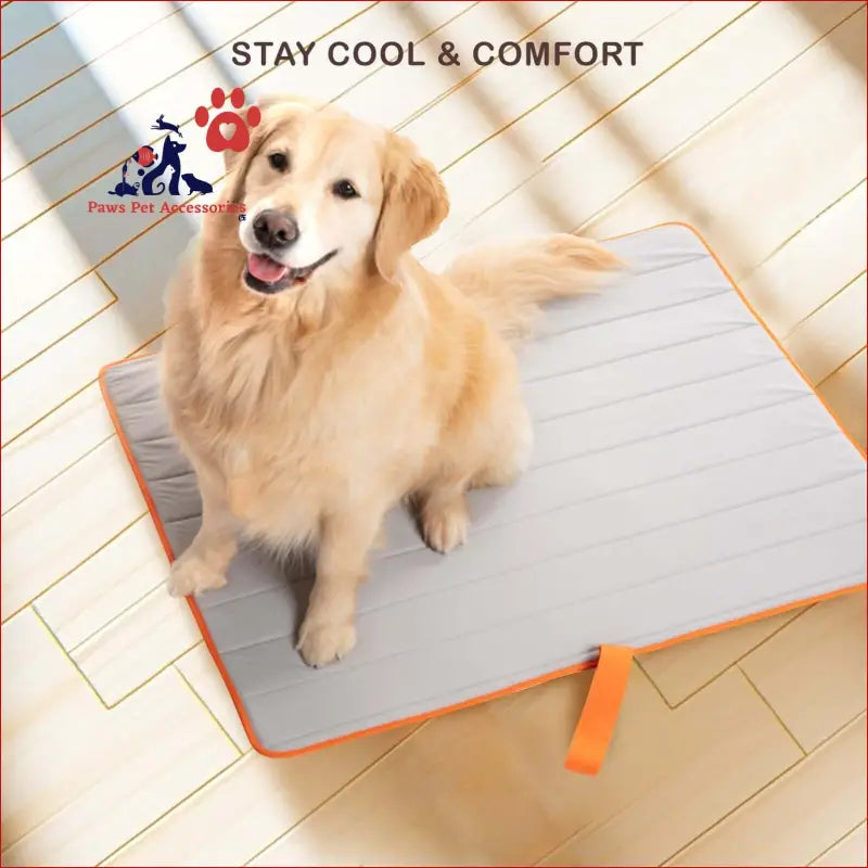 Pet Dog Cooling Mat Non-slip Travel Roll Up Cool Pad Bed Outdoor l Pink - Care > Supplies Beds 5