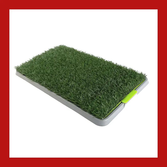 Pet Dog Potty Tray Training Toilet + 1 Grass Mat 69cm x 43cm - Care > Supplies Aids