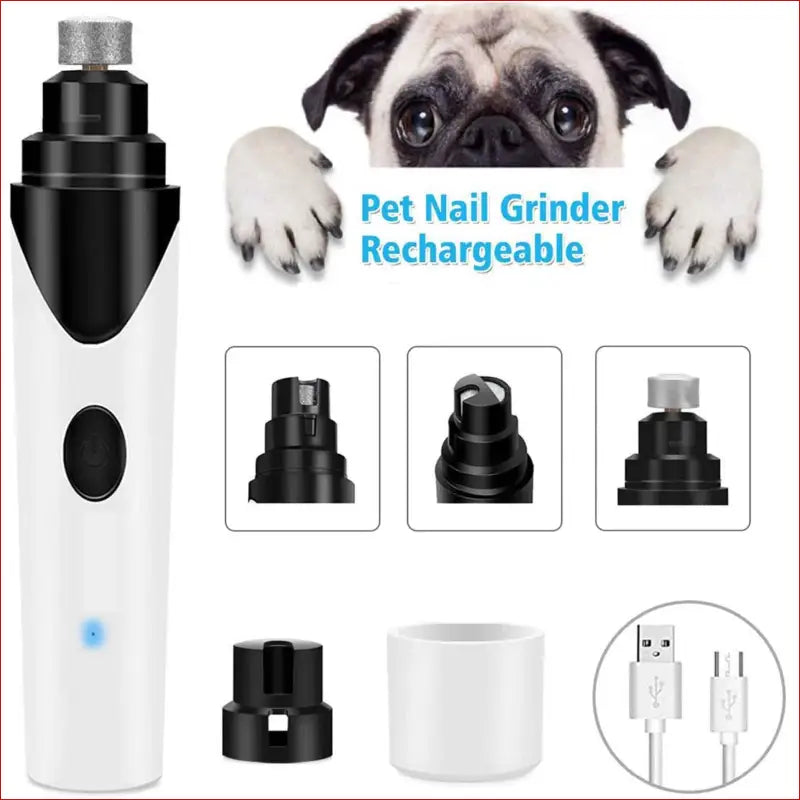 Pet Nail Grinder Dog Cat Electric Trimmer Rechargeable Clipper Claw Filer N8 - Care > Supplies Grooming 2