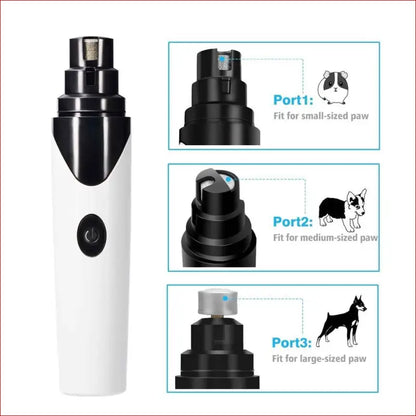 Pet Nail Grinder Dog Cat Electric Trimmer Rechargeable Clipper Claw Filer N8 - Care > Supplies Grooming 6